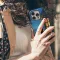 Aesthetic Dreamy Night Sky City Black Cat with Woman iPhone 16 Pro Phone Case - Image 4
