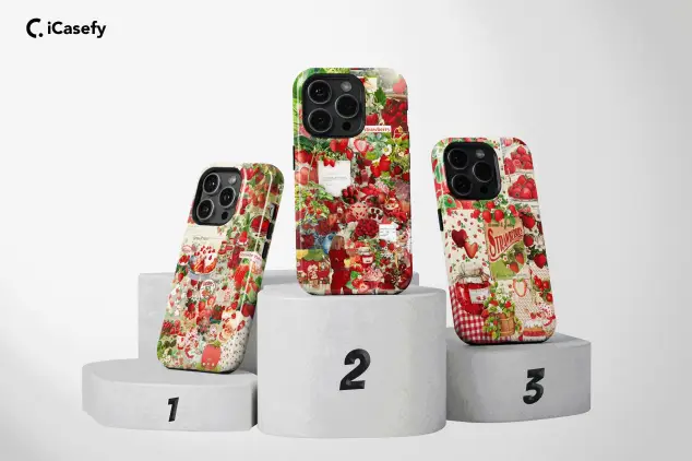 iPhone 16 Pro Collective Collage Strawberry Aesthetic Phone Case