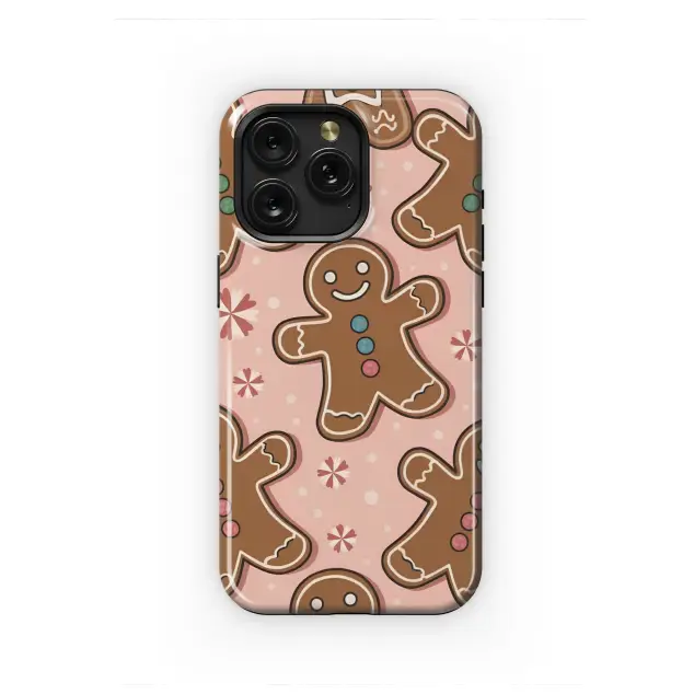 iPhone 16 Pro Cute Gingerbread Man Christmas and Phone Case
