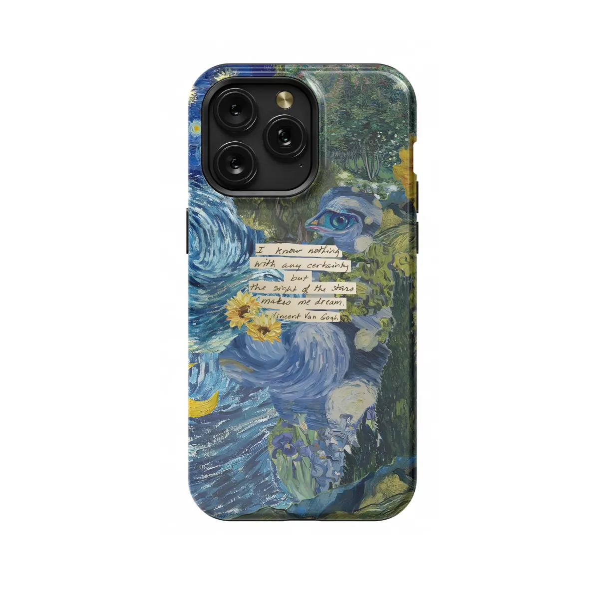 Seamless Aesthetic Collage Vincent Van Gogh iPhone 16 Pro Phone Case - Image 1