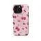 Seamless Aesthetic Pink Cherry Coquette iPhone 16 Pro Phone Case - Image 1