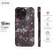 Seamless Floral Spider Web Bat iPhone 16 Pro Phone Case - Image 6