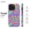 Wavy Colorful Groovy Trippy Psychedelic iPhone 16 Pro Phone Case - Image 5