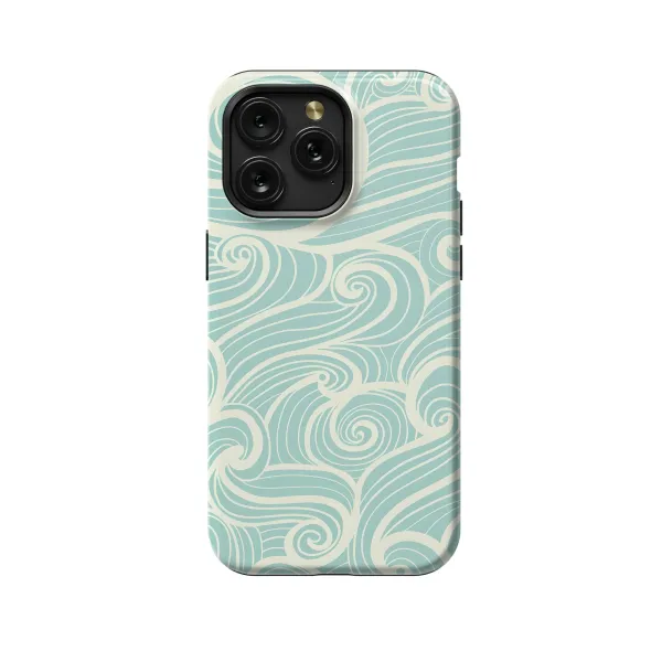Wavy Sea Seamless iPhone 16 Pro Phone Case - Image 1