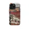Western Desert Vintage Line Shape Retro iPhone 16 Pro Phone Case - Image 1