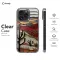 Western Desert Vintage Line Shape Retro iPhone 16 Pro Phone Case - Image 7