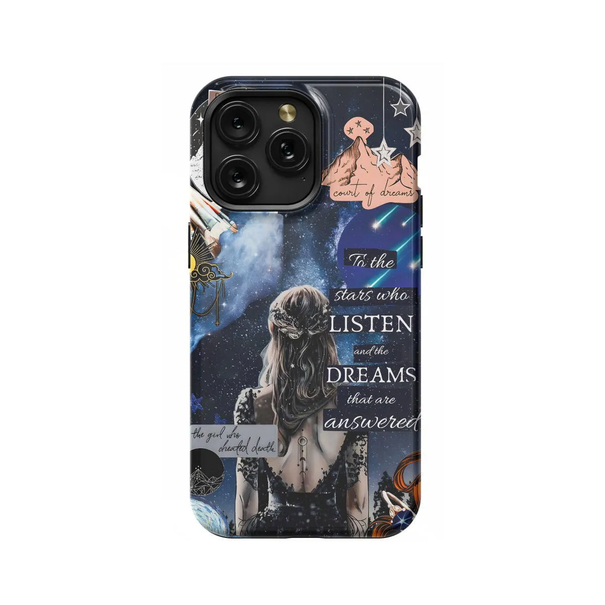 iPhone 16e Acotar Collage Celestial Acomaf Night Court Moon Phone Case - Image 1