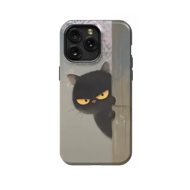 iPhone 16e Black cat Phone Case