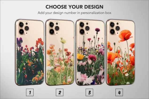 iPhone 16e Clear Wildflower Bluet Cornflower Lavanda Phone Case