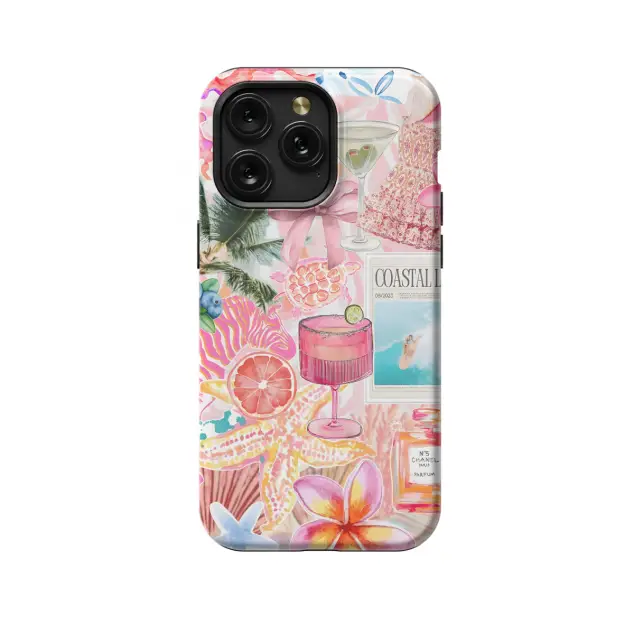 iPhone 16e Coastal Preppy Collage Phone Case