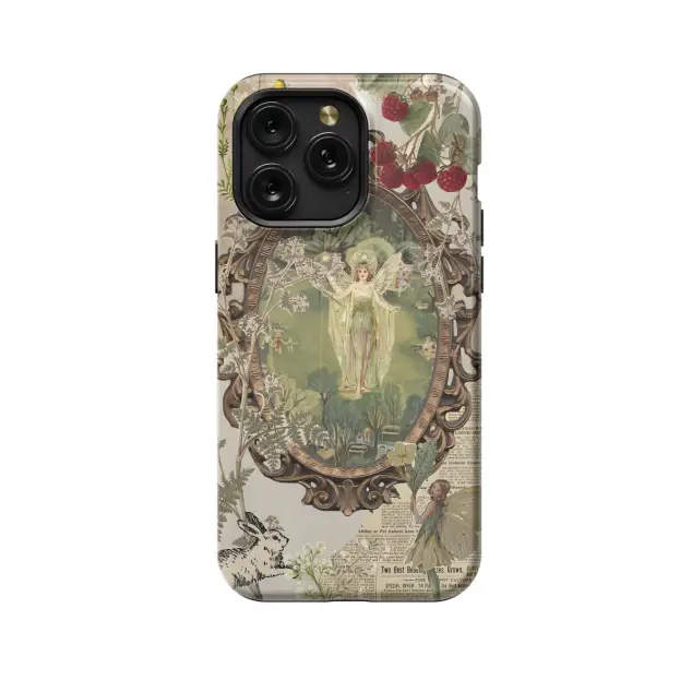 iPhone 16e Fairycore Aesthetic Cottagecore Angel Collage Phone Case