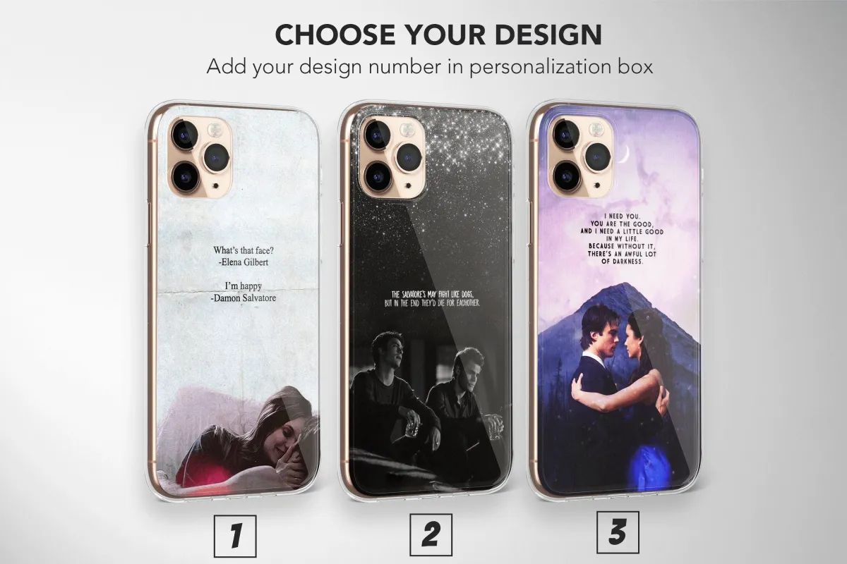 iPhone 5s Meaningful Deep Quote Stefan, Damon, Salvatore, and Elena Soft Phone Case - Image 1