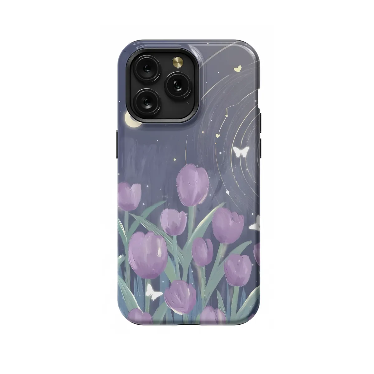 iPhone 5s Pastel Tulip Night Butterfly Drawing Celestial Phone Case - Image 1