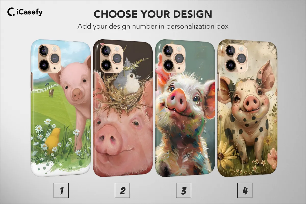 Whismitical Piggy Pig Aesthetic Animal iPhone 5s Phone Case - Image 1