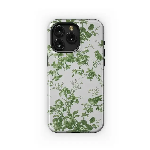 iPhone 7 Plus Whispering Garden Songbird Toile Design Phone Case