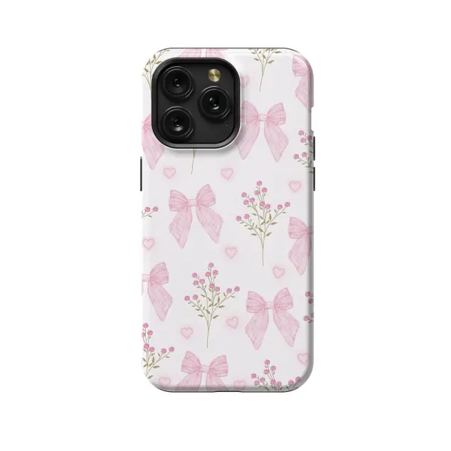 iPhone SE 2016 Bouquet Pink Coquette Bow Floral Phone Case