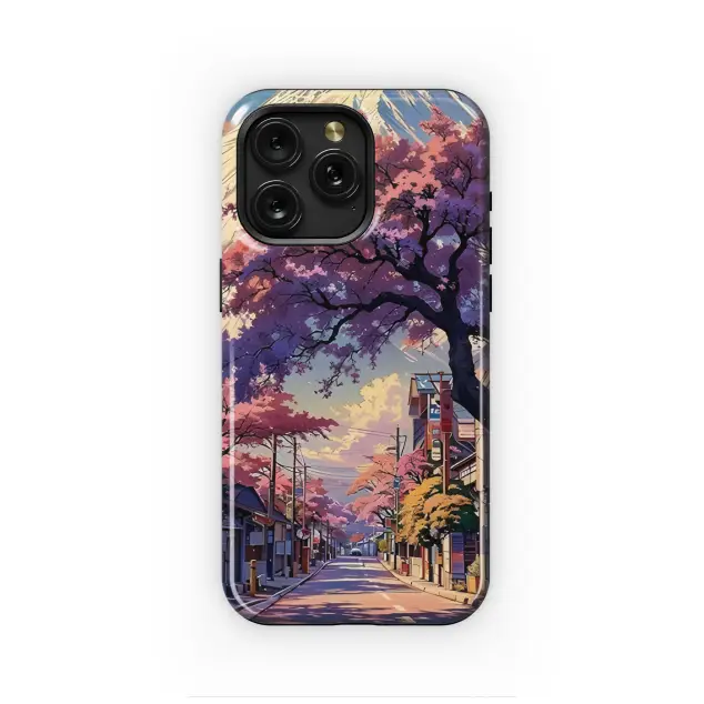 iPhone SE 2020 Japanese Landscape Cherry Blossom Sakura Phone Case