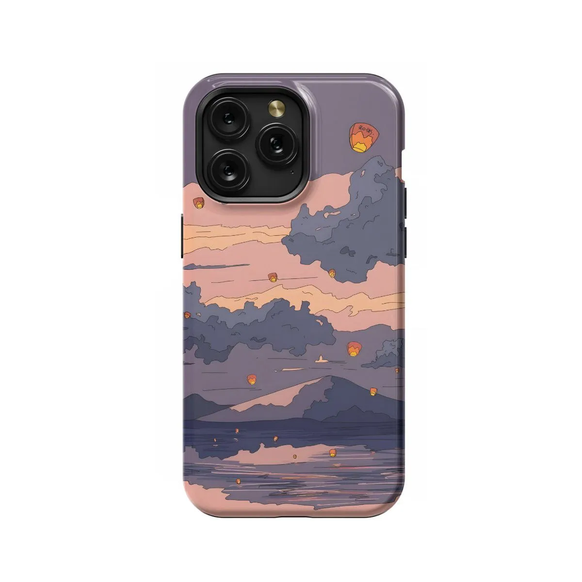 Anime Lofi Japanese Mountain River iPhone SE 2022 Phone Case - Image 1