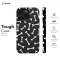 iPhone SE 2022 Black and White Dog Bone Phone Case - Image 5