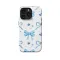 Blue Love Coquette Bow iPhone SE 2022 Phone Case - Image 1