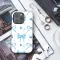 Blue Love Coquette Bow iPhone SE 2022 Phone Case - Image 3