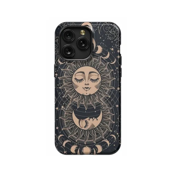 Celestial Sun and Moon iPhone SE 2022 Phone Case - Image 1