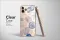 Clear Blue Butterfly Floral Seashell iPhone SE 2022 Phone Case - Image 4