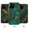 Green Marble With Gold iPhone SE 2022 Phone Case - Image 1