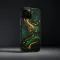 Green Marble With Gold iPhone SE 2022 Phone Case - Image 2