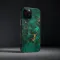 Green Marble With Gold iPhone SE 2022 Phone Case - Image 3