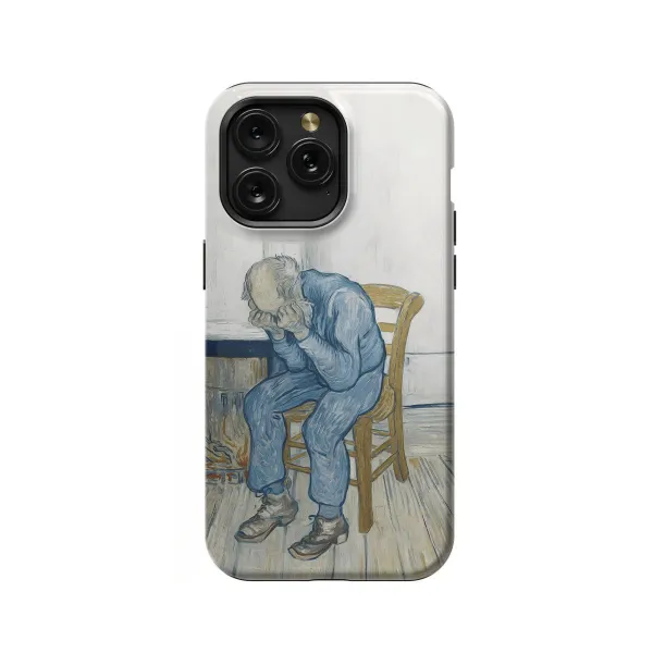 Old Man in Sorrow Vincent van iPhone SE 2022 Phone Case - Image 1