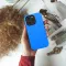 Plain Blue iPhone SE 2022 Phone Case - Image 2