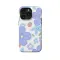Purple Flowers iPhone SE 2022 Phone Case - Image 1