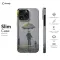 Rainy Men with Umbrella and Dog in Leash iPhone SE 2022 Phone Case - Image 6