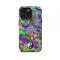 Retro Groovy Hippie Floral Rainbow Trippy iPhone SE 2022 Phone Case - Image 1