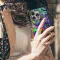 Retro Groovy Hippie Floral Rainbow Trippy iPhone SE 2022 Phone Case - Image 4
