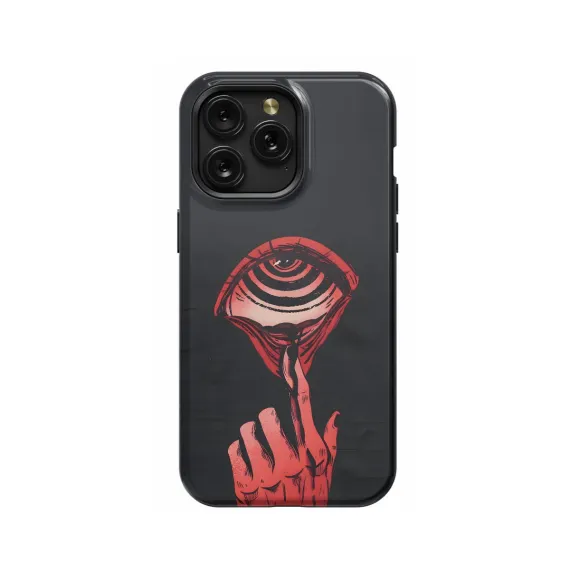 Screepy Red Eye Witchy iPhone SE 2022 Phone Case - Image 1