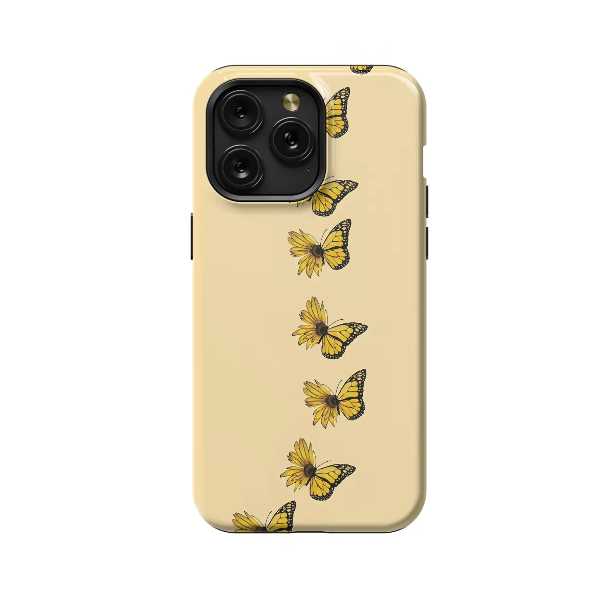 Yellow Butterfly Sunflower iPhone SE 2022 Phone Case - Image 1