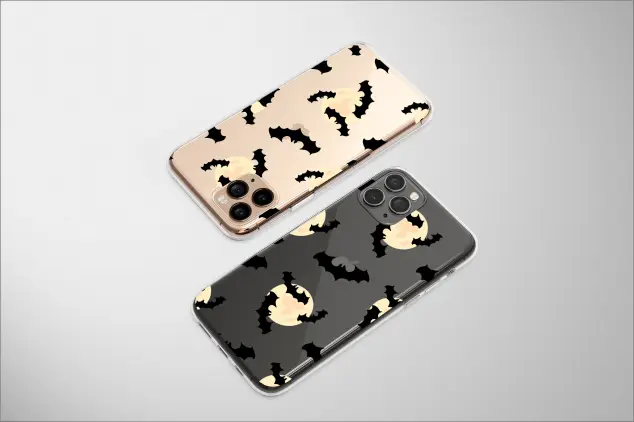 iPhone SE 4 Clear Velvet Wings in Pale Moonlight Phone Case