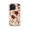 iPhone SE 4 Crimson Bloom Vintage Floral Art Phone Case - Image 1