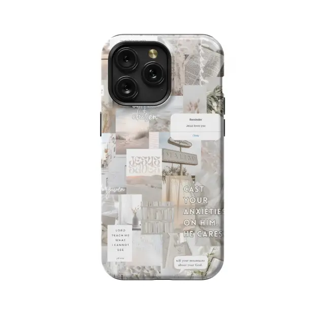 iPhone X Aesthetic Cute White Collage Christian Phone Case