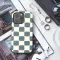 iPhone X Blue Checkered Phone Case - Image 3