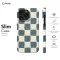 iPhone X Blue Checkered Phone Case - Image 6