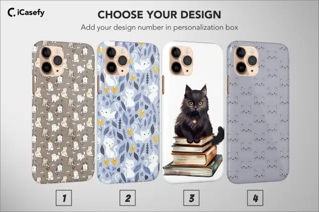 iPhone X Cat Pattern Book Kittens Aesthetic Phone Case