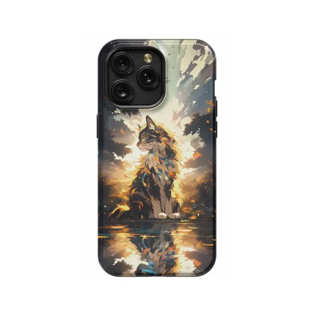iPhone X Cat Water Reflection Phone Case