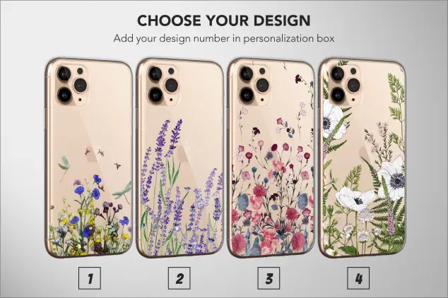 iPhone X Clear Wildflower Bluet Cornflower Lavanda Phone Case