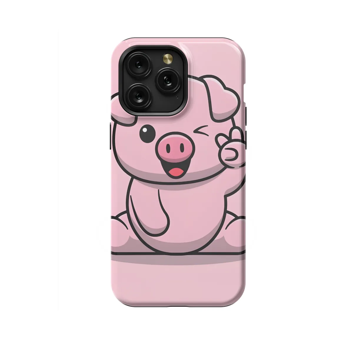 iPhone X Cute pig Phone Case - Image 1