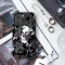 iPhone X Dark Witchy Skeleton Skull Flower Phone Case - Image 3