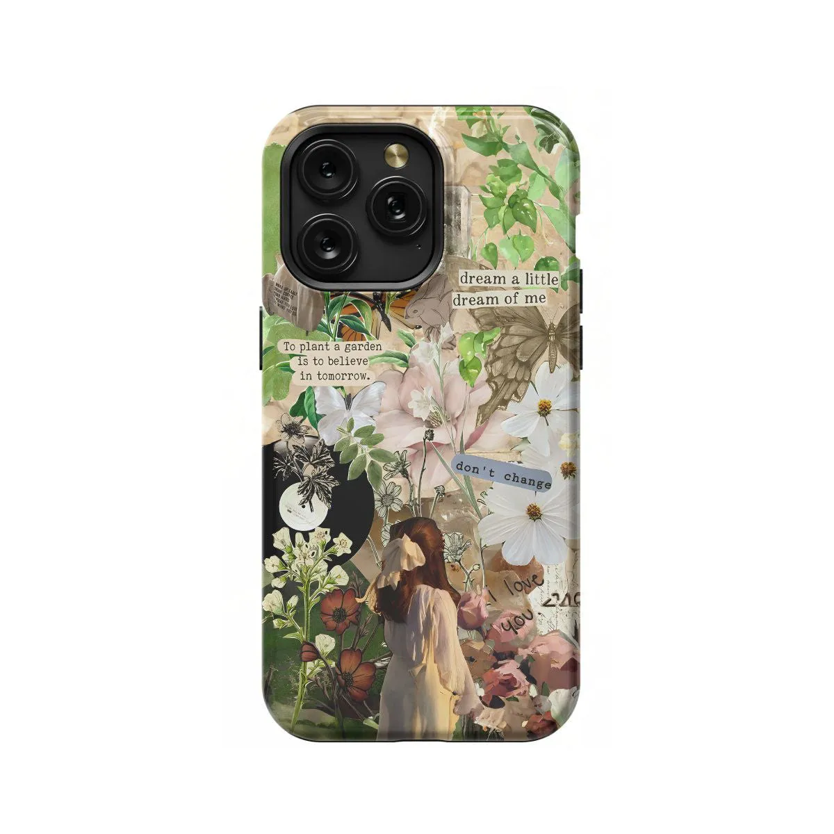 iPhone X Dreamy Garden Flower Collage # Phone Case - Image 1