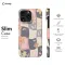 iPhone X Groovy Floral Pastel Checkered Phone Case - Image 6